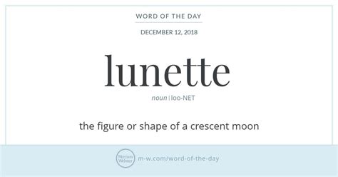 lunette meaning in french.